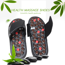 Pedra magnética pé massagem chinelos acupuntura terapia massageador sapatos para ativação de acuponto reflexologia pé cuidados sandália 2024 - compre barato