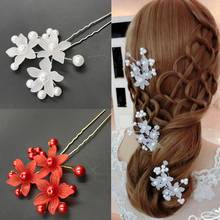 1PC Bridal Hairdisk Flower Shape Hairpin Wedding Decorations Accessories Lovely Pearl Women Ladies Hair Jewelry 2024 - buy cheap