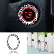 Fashion Crystal Rhinestone Decor Car Engine Start Key Ring Start Stop Ignition Button Sticky Ring 2024 - buy cheap