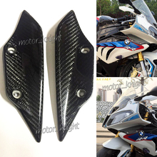 Frente fender spoiler winglets carenagem de fibra de carbono asa lateral deixe para bmw s1000rr hp4 2009-2014 fibra de carbono completo 100% sarja 2024 - compre barato