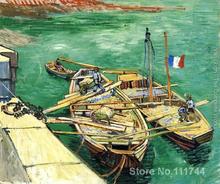 Modern art Sand Barges by Vincent Van Gogh paintings for living room Hand painted High quality 2024 - buy cheap