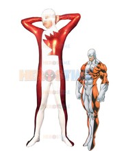 Free Shipping Alpha Flight Guardian Superhero Costume Shiny Metallic Fullbody Zentai Costume 2024 - buy cheap