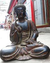 Free Shipping 30" China old wood lacquer sculpture handwork buddhism Shakyamuni buddha Statue 2024 - buy cheap