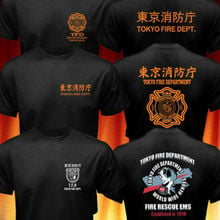 Rare Japan Style Tokyo Fire Department Firefighter K-9 Dog Rescue Logo 2019 Funny Cotton Casual Top Tee Printed Tops Tee Shirt 2024 - buy cheap