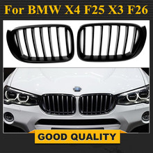 X3 F25 ABS Black Grill X4 F26 Front Grille Matte Black Hood for BMW New Crossover 2014+ 2024 - buy cheap