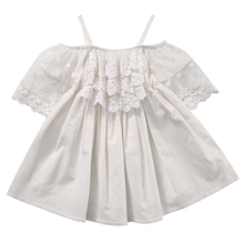 Летнее кружевное платье-пачка для маленьких девочек, праздничные пляжные платья принцессы, восхитительное белое кружевное летнее платье принцессы 2024 - купить недорого