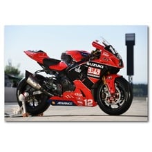 SUZUKIs-pósteres de motocicleta de carreras de Superbike, cuadro de arte de pared, lienzo seda impreso, pinturas artísticas para decoración del hogar 2024 - compra barato