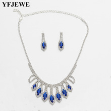 YFJEWE  Summer Style  Silver color Pendant Jewelry Sets New Design Multi Colors Geometry Choker Necklace Earrings Set #N385 2024 - buy cheap