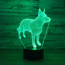 Acrylic Birthday Gift Decorative 3d Lamp Lovely 7 color change Led Night Light Christmas decorations for baby room lights 2024 - buy cheap