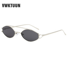 VWKTUUN Oval Sunglasses Women Small Sun Glasses For Men Twin Beams Shades  Mirror Shades UV400 Eyewear Gold Goggles 2024 - buy cheap