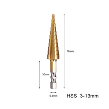 SWDPORT 3-13mm HSS Titanium Coated Stepped Drill Power Bit Tool Carbide Drill Mini Drill Bit Tool Metal Driling Twist Drill Bit 2024 - buy cheap