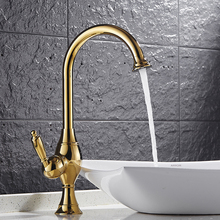 SHAI Basin Faucets Gold Single Handle Basin Tap Single Hole Handle Swivel 360 Degree Water Mixer Tap Bathroom Faucets 2024 - buy cheap