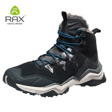 RAX Hiking Boots Men Waterproof Winter Snow Boots Fur lining Lightweight Trekking Shoes Warm Outdoor Sneakers Mountain Boots Men 2024 - buy cheap