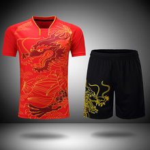 Free Printing CHINA Dragon table tennis sets Men or Women ,  ping pong wear , Dry-Cool table tennis clothes , table tennis suits 2024 - buy cheap