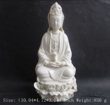 Estatua de porcelana blanca dehua guanyin, estatua de bodhisattva, 25,5 cm */ China 2024 - compra barato
