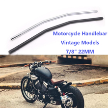 Manillar de motocicleta de 7/8 pulgadas, accesorio para moto de 22mm, de Metal, Retro, vintage, Cafe Racer, Cruve Bend, barra de arrastre personalizada 2024 - compra barato