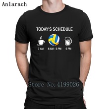 Футболка с принтом кофе, волейбола и пива, Оригинальная летняя черная облегающая футболка, размер S-3xl 2024 - купить недорого