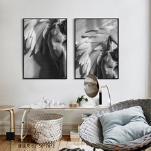 Póster de lona con decoración nórdica, pintura minimalista, cuadro decorativo para habitación, sin marco, color blanco y negro 2024 - compra barato