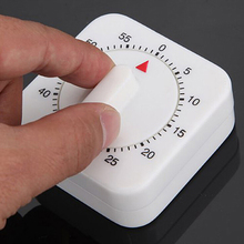 Temporizador mecânico branco portátil de cozinha, timer com alarme, lembrete de 60 minutos 2024 - compre barato