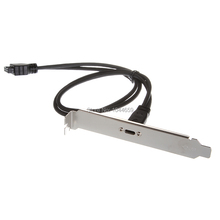 Placa base USB 3,1 tipo C de 0,5 M, conector hembra a USB 3,0, Cable de montaje en Panel de 20 pines con soporte de expansión de Panel trasero PCI para PC 2024 - compra barato