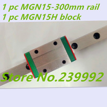 Kossel MGN15 miniatura guia linear MGN15 300mm 15mm 300mm ferroviário com mgn15h para o eixo X Y Z impressora 3d partes 2024 - compre barato