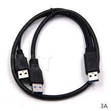 Newest Sata data cable USB 2.0 + USB 3.0 Type A to USB 3.0 A Male Y Cable Connector for Computer Hard Disk Splitter Cord 2024 - buy cheap