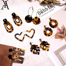 Fashion Acrylic Leopard Print Acetate Tortoiseshell Earrings For Women Round Oval Leaf Heart Geometric Drop Earrings Pendientes 2024 - buy cheap