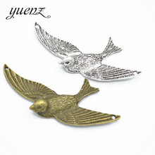 YuenZ 5 pcs Bird Charms Metal Pendant Diy Necklace Jewelry Handmade Accessories 72*40mm D533 2024 - buy cheap