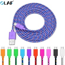 OLAF Micro USB Cable Nylon Braided Data Fast Charger USB Cord For Samsung Xiaomi Redmi Huawei LG microusb Android Phone Cables 2024 - buy cheap