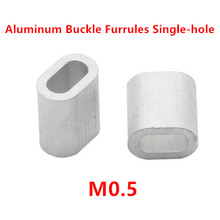 1000pcs 0.5mm Aluminum Buckle Furrules Crimping Sleeve Oval Clip Singlle-hole ellipse Wire Rope Clamp Rigging Hardware 2024 - buy cheap