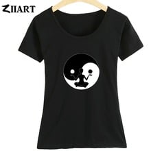 LOST DHARMA Yoga lotus Tai Chi Ba Gua Yin Yang Tai ji Space Time I Ego Self God Girl Woman Summer Short-Sleeve T-Shirts ZIIART 2024 - buy cheap