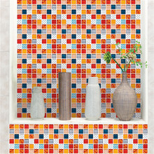 10 Pcs/set Creative Mosaic Wall Tile Sticker Self Adhesive Waterproof PVC Art Mural Kitchen Furniture Decor Sticker Wall Decals 2024 - buy cheap
