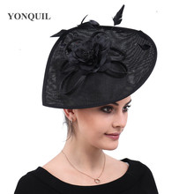 Черные Дерби kenducky вуалетки шляпы элегантные дамские шапки шляпки с заколками для волос Головные уборы женские аксессуары для волос SYF535 2024 - купить недорого