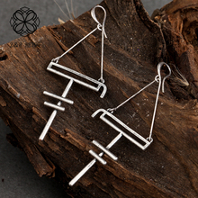 Fashion Triangle Geometric Hanging Earrings Vintage Zinc Alloy Hook Goth Jewelry for Women 2021 Party Suspension Pendientes Gift 2024 - buy cheap