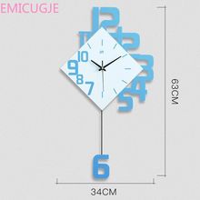 Nordic Style Living Room Wall Clocks Fashion Creative Bedroom Silent Quartz Watches Wall Clock Modern Design 2024 - buy cheap