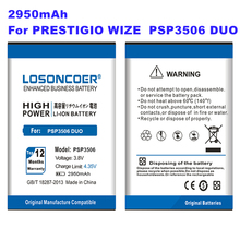 LOSONCOER PSP3506 2950 mAh Para Prestigio Wize M3 PSP3506 PSP 3506 PSP DUO PSP3517 3517 PSP3506DUO Alta Capacidade Da Bateria Do Telefone 2024 - compre barato