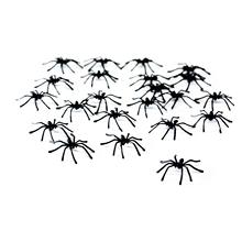 Brinquedos aranha falsa de plástico pequeno preto 50 peças halloween piada engraçada adereços hc 2024 - compre barato