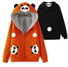 Women Girl Hood Hoodie Coat Jacket Top Jogger Sport Outwear Fleece Fur PANDA 2XL SALE Orange 2024 - buy cheap