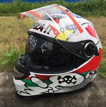 Rossi-casco de motocicleta para hombre de carreras, alta calidad, color blanco 2024 - compra barato