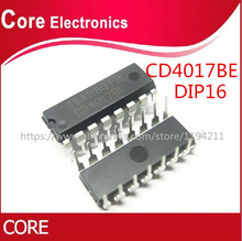 100 шт CD4017 CD4017B CD4017BE 4017 DIP-16 10 счетчик делитель IC лучшее качество 2024 - купить недорого