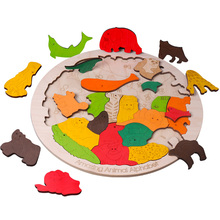 Candywood очень большие пазлы с животными, деревянные игрушки, 3D головоломки для детей, Детские пазлы с мультяшными животными, Ранняя развивающа... 2024 - купить недорого