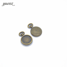 YuenZ 15 шт 3 вида цветов ожерелье подвеска установка кабошон базовый лоток Безель пустой подходит 9*9 мм круглый кабошон для изготовления ожерелья C21 2024 - купить недорого