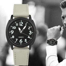 Модные мужские часы Ретро дизайн кожаный ремешок Аналоговый сплав кварцевые наручные часы Новые повседневные мужские деловые часы 2024 - купить недорого