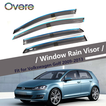 OVERE NEW 1Set Smoke Window Rain Visor For VW Golf 6 2009 2010 2011 2012 2013 Styling Vent Sun Deflectors Guard Accessories 2024 - buy cheap