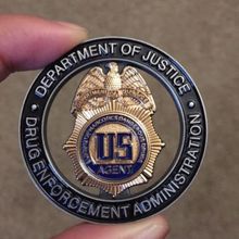 custom Coin  new low price Drug Enforcement Administration Task Force Officer Challenge Coin High quality metal cut out coins 2024 - buy cheap