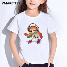 Camisetas de manga corta para niños y niñas, playera con estampado de dibujos animados de Splatoon, ropa divertida para bebé, HKP5190 2024 - compra barato