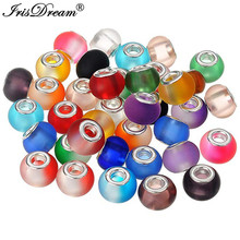 50PCS Lot Matte Finish Mixed Round Loose Murano Spacer Crystal Glass Beads Fit Pandora Charms Bracelet For DIY Jewelry Making 2024 - buy cheap