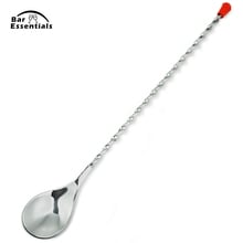 High Quality Stainless Steel Cocktail Bar Spoons Plastic Tail Drink Shaker Muddler Stirrer Twisted Mixing Spoon 2024 - buy cheap