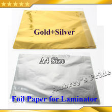 Free Shipping 100Pcs (Gold+Silver) 20x29Cm A4 Hot Stamping Foil Paper Laminator Laminating Transfere on Elegance Business Cards 2024 - buy cheap