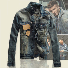 Men Denim Jacket Men Coats Cotton Jeans Jacket Outwear Turn-down Collar Slim Fit Male Jacket Coat jaqueta masculina Size 3XL 2024 - buy cheap